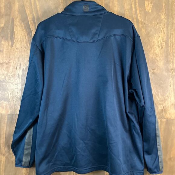 Antigua Mens Jacket Blue Denver Broncos Track Full Zip Mock Neck XLarge - Picture 10 of 12